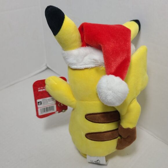 Pokemon Santa Pikachu 10" Plush 2023 Soft Yellow  with Tags Game Freak Nintendo - Picture 3 of 5